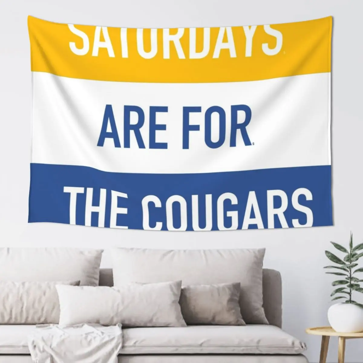 SATURDAYS ARE FOR THE COUGARS Tapestry Carpet Wall Room Decor Korean Style Wall Coverings Tapestry