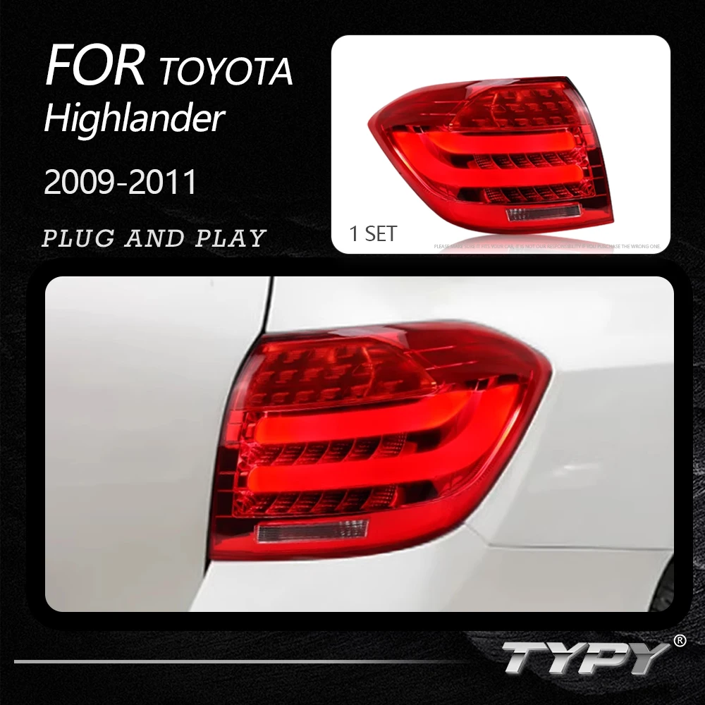 

TYPY Car Tail Lights For Toyota Highlander 2009-2011 LED Car Tail Lamps Daytime Running Lights Dynamic Turn Signals