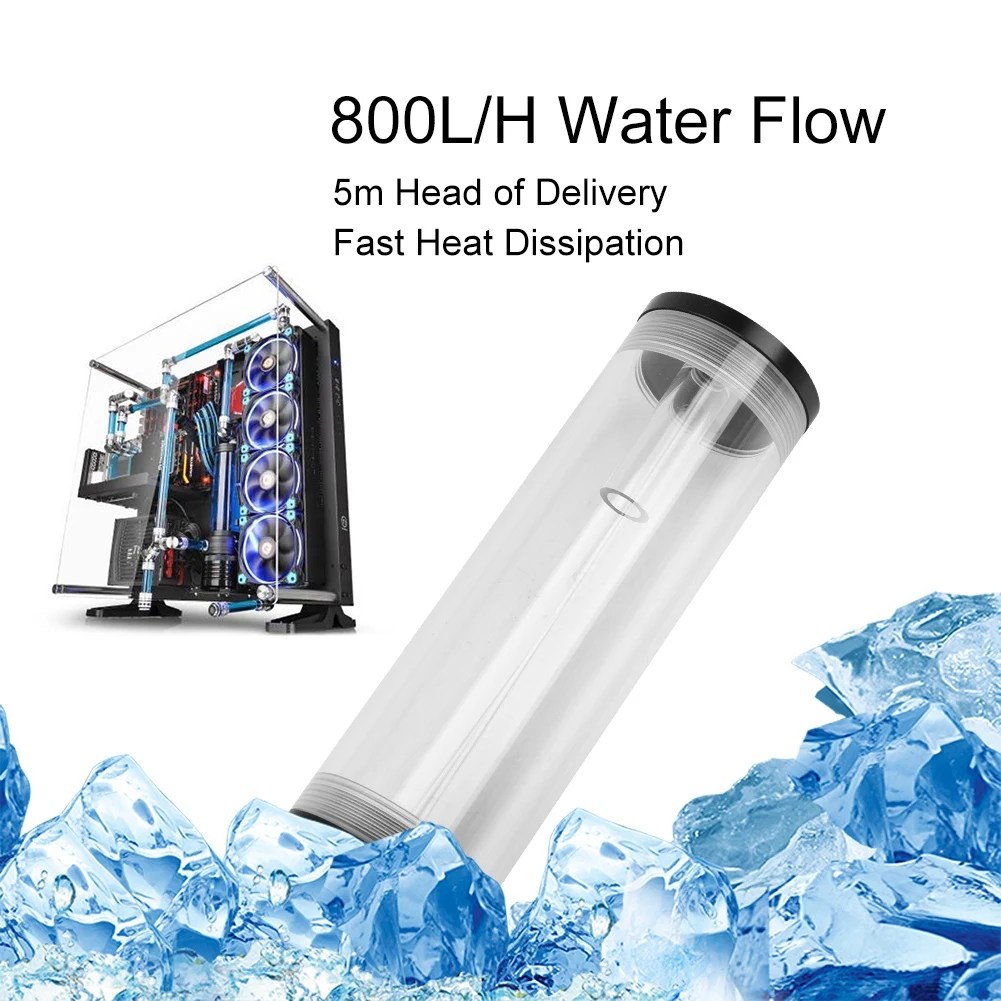 Zylinderwasser, 50 m Durchmesser und 160 mm lange Computer-Wasserkühlung, 800 l/h Wasserpumpe
