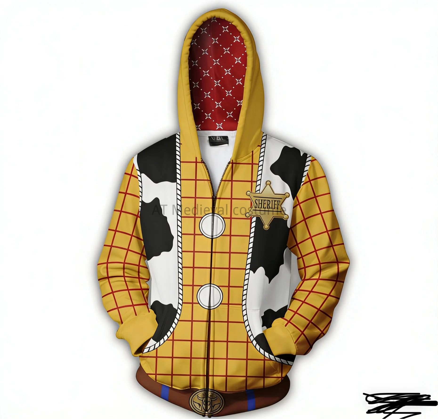 

Adult Movie Cosplay 3D Print Hoody Toy costume Story Woody Cosplay Sheriff Cosplay Funny Pullover Harujuku Halloween Party Outfi