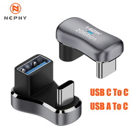 USB 3.1 Type A/C To C Adapter 180 Degree U Shape Converter PD 140W For Steam Deck/Nintendo Switch /Gamepad Extension Accessory