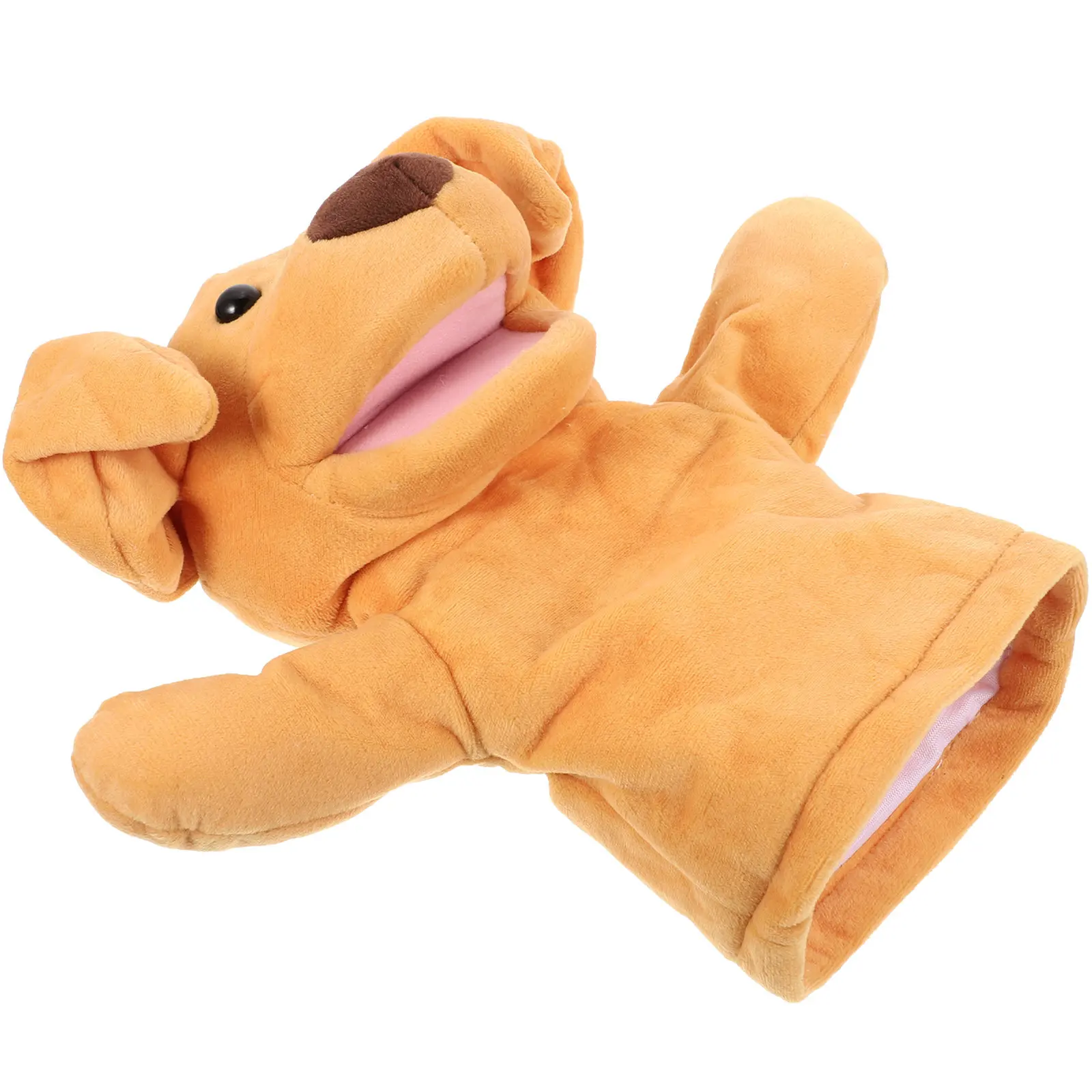

Dog Hand Puppet Solid Material Cartoon Animal Shape Comfortable Hollow Educational Hand Puppet