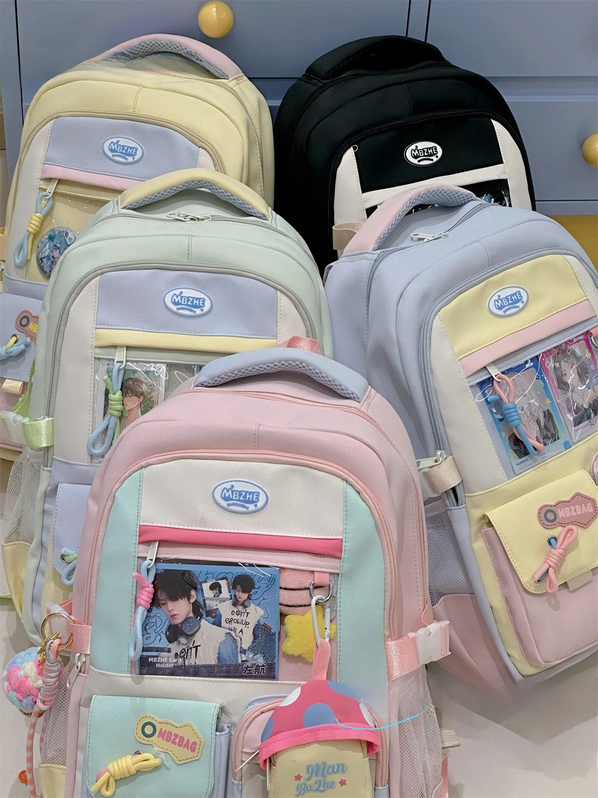 Mochila Adorable de an Capacidad con Diseño de Gato Naranja para Estudiantes de Secunia y Preparatoria, Bolsa de Doble A...