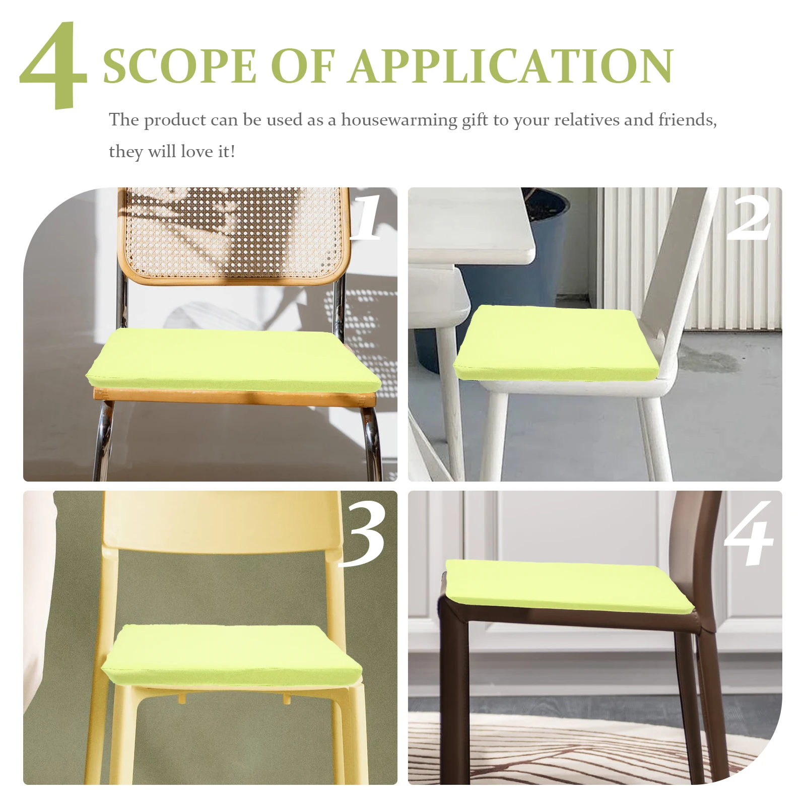 

Waterproof Butt Square Seat Cushion Portable Comfortable Household Stool Cushion Office Accessory Home Supply Lightweight Slow