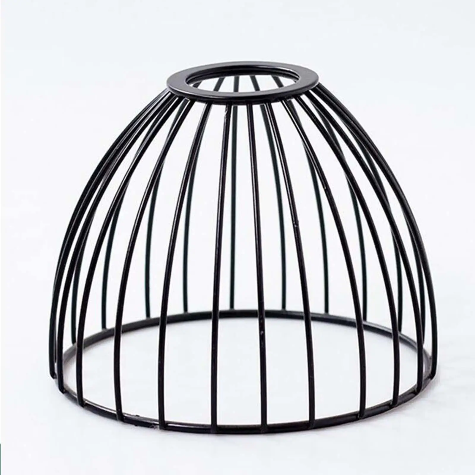 Wrought Iron Lampshade Birthday Gift Lamp Cover Small Bird Cage Shape Unique for Restaurant Bathroom Kitchen Household Farmhouse