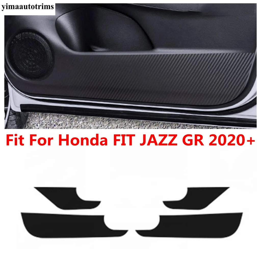 

Car Door Anti Kick Pad Leather Protection Film Protector For Honda FIT JAZZ GR 2020 - 2022 Carbon Fiber Look Sticker Accessories