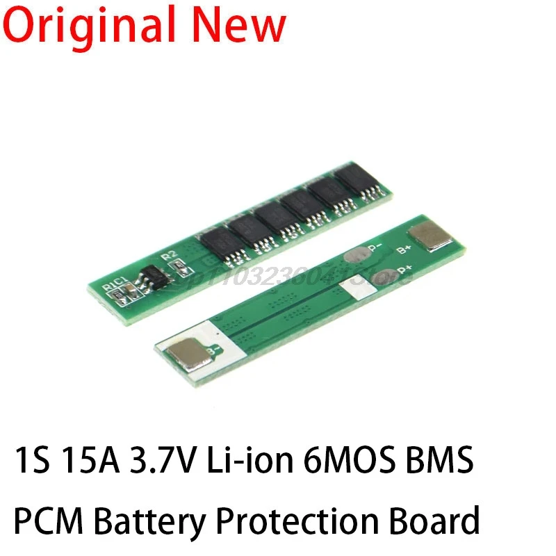 1pcs 1S 15A 3.7V Li-ion 6MOS BMS PCM Battery Protection Board PCM for 18650 Lithium Lion Battery