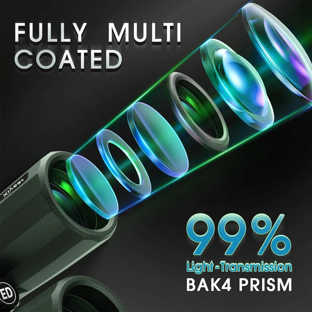 LG18-1042 dürbün 10x42 kapalı kuş gözlemciliği dürbün BaK-4 prizmalar ile çok kaplı, kapalı kuş gözlemciliği gezileri için HD su geçirmez