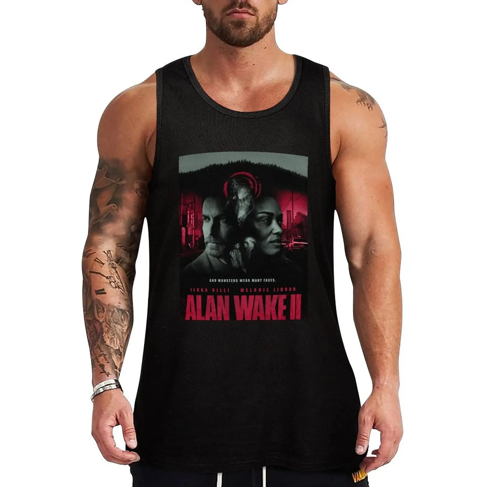 Alan wake Tank Top sports t-shirts for men anime