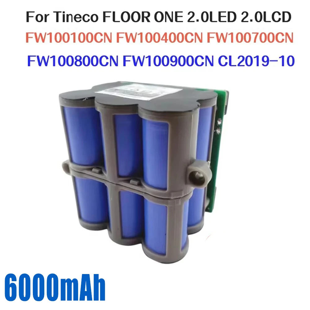 

100% Оригинальный аккумулятор 5000 мАч для Tineco FLOOR ONE 2.0LED 2.0LCD FW100100CN FW100400CN FW100700CN FW100800CN FW100900CN CL2019-10