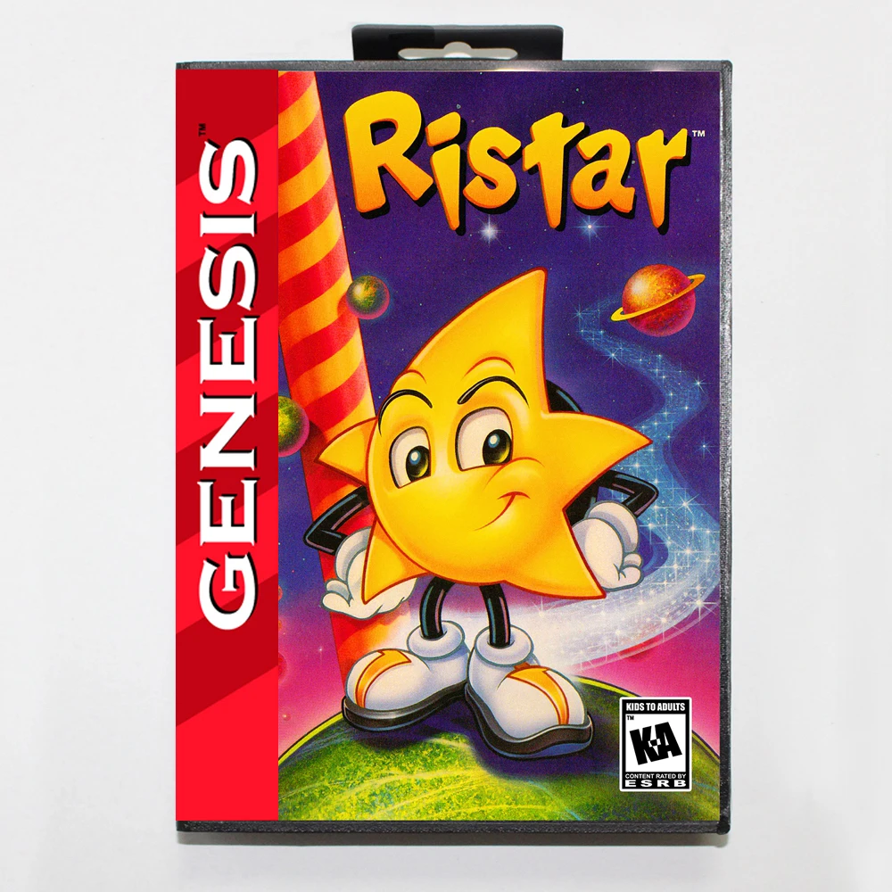 Ristar MD Game Cartridge with USA Box for 16 Bit Sega Megadrive Genesis System