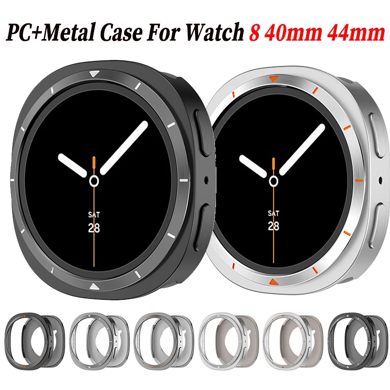 

For Samsung Galaxy Watch 8 40mm 44mm Accessories Hard Shockproof Screen Protector Bumper shell for Galaxy Watch 8 PC Metal Cover