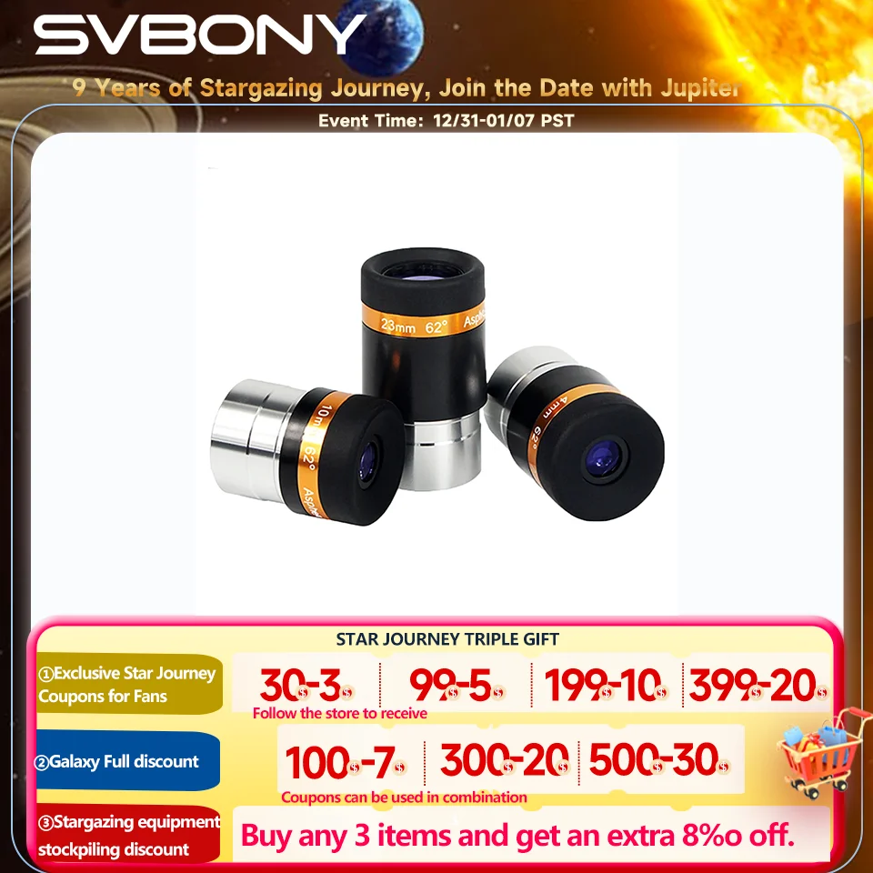 Wide Angle Telescope Eyepieces 4 10 23mm