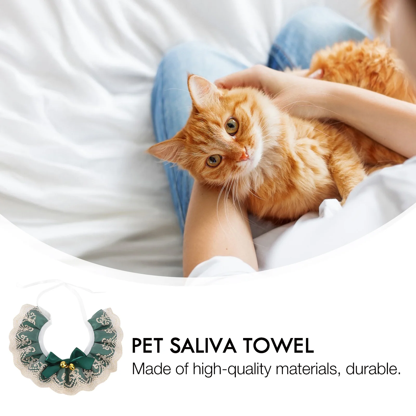 

1pc Lace Bell Scarf Collar 25-30Cm Breathable Dog Bib For Party Dog Scarf Cat Neckerchief Pet Collar Pet Supplies