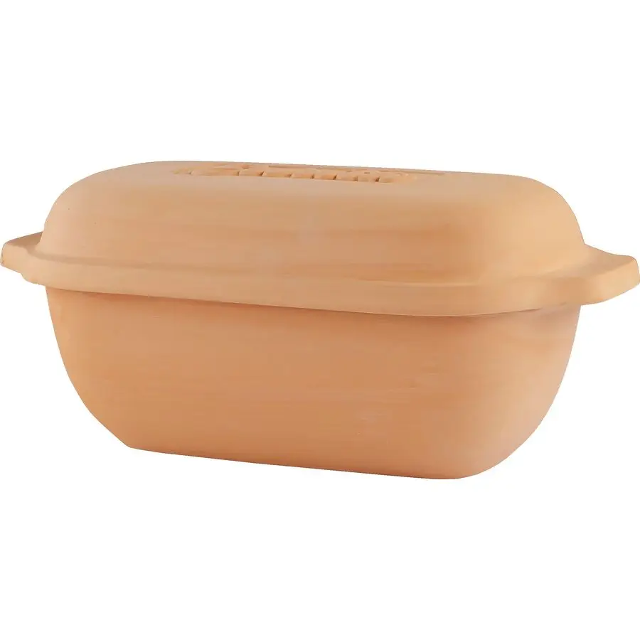 

Clay Roaster, NonStick Bread Pan amp Lid, Healthy Clay Pot Cooking, With Free Recipe Guide, 2 Quarts