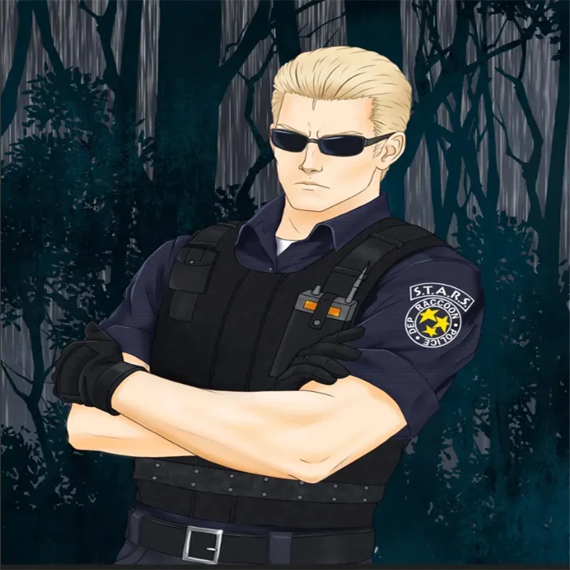 Resident Evil Albert Wesker Acrylic Keychain Anime S.T.A.R.S. Badge Pendant Bag Charm Gift for Fans Cosplay Accessories