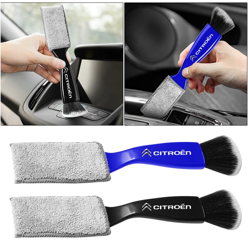 Car Air Conditioner Vent Cleaning Brush Auto Accessories For Citroen C4 C3 C5 C1 C2 Berlingo Celysee Cactus Picasso Aircross