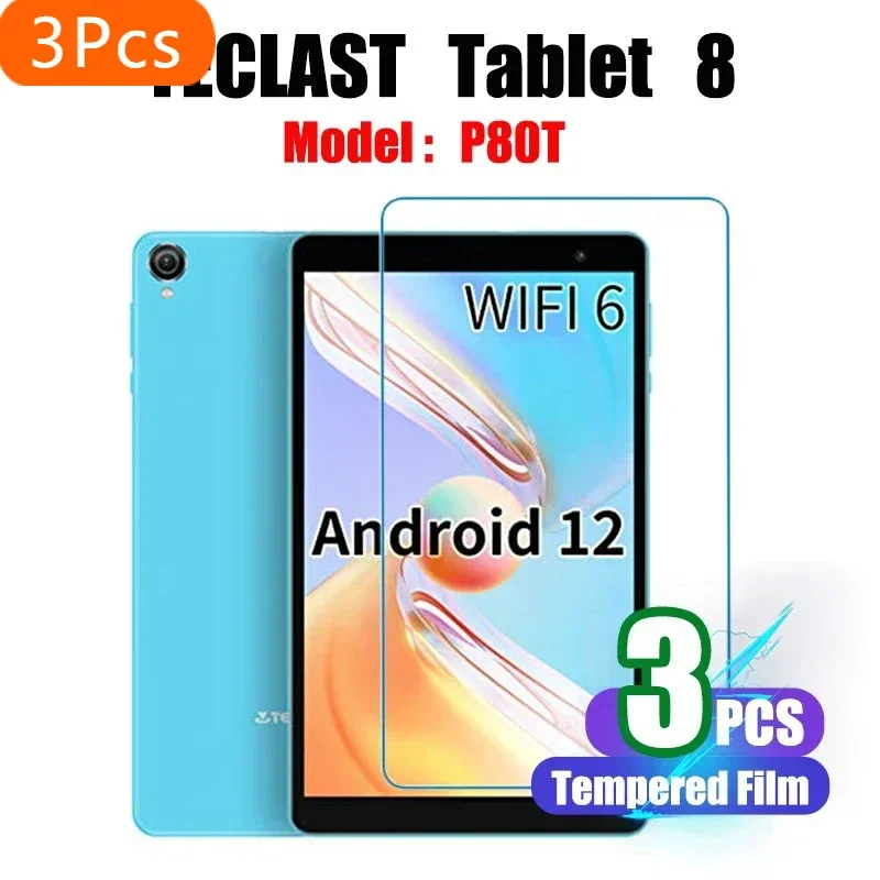 

Защитная пленка для экрана Teclast Tablet 8 P80T, твердость 9H, пленка из закаленного стекла без пузырьков для Teclast Tablet 8 8 дюймов, 3 шт.