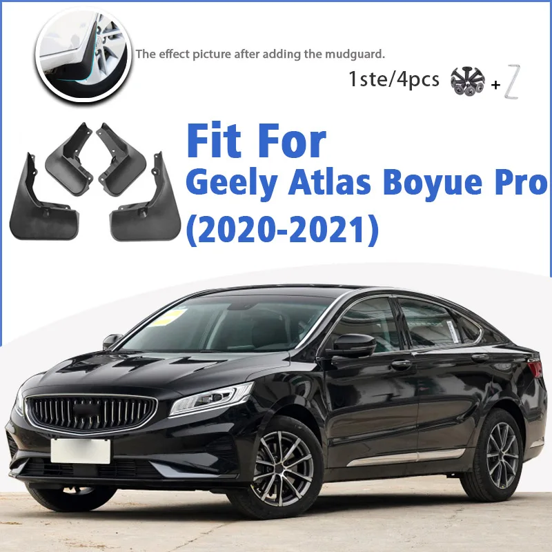 

Mudguard For Geely Atlas Boyue Pro 2020-2021 Front Rear 4pcs Mudflaps Mudguards Car Accessories Auto Styline Splash Guard Fender