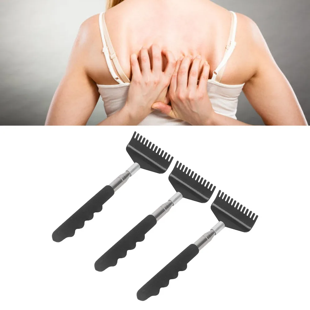 3Pcs Durable Extendable Back Scratcher Stainless Steel Back Scratching Tool Back Scratcher Massager Outdoor