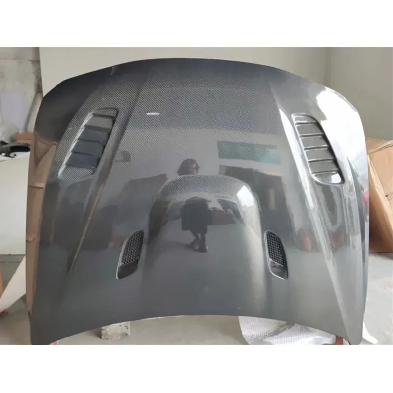 Cofano in fibra di carbonio per F30 F35 Serie 3 2013-2018 Aggiornamento V Stile Vera fibra di carbonio Copertura del motore dell'auto Parti del corpo automatico