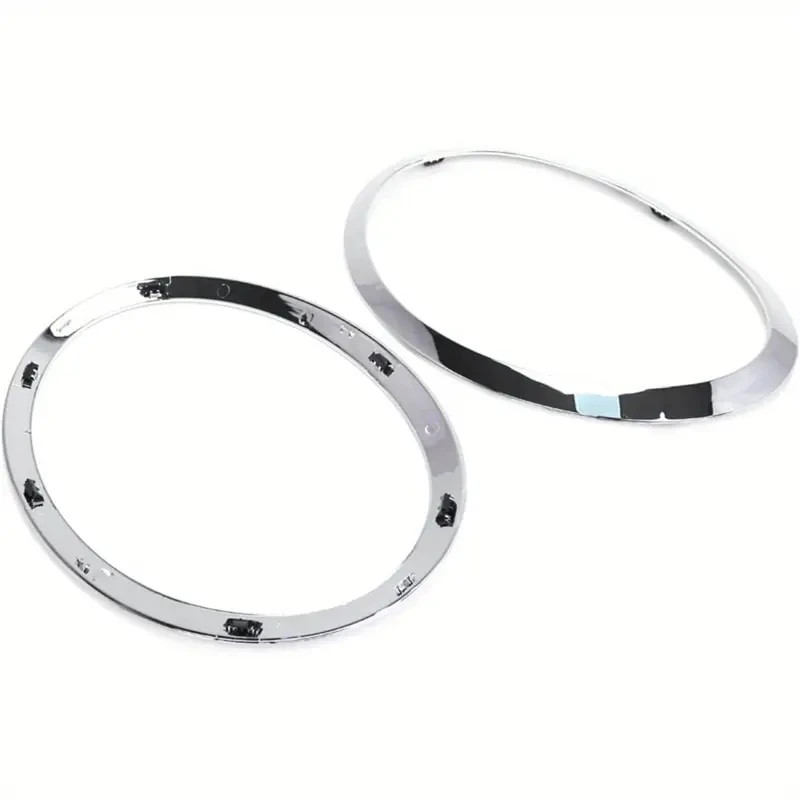 2PC For MINI Cooper F55 F56 F57 2013-2018 Chrome Left Right Front Headlights Frame Headlight Eyebrow Ring Cover Trim Replacement