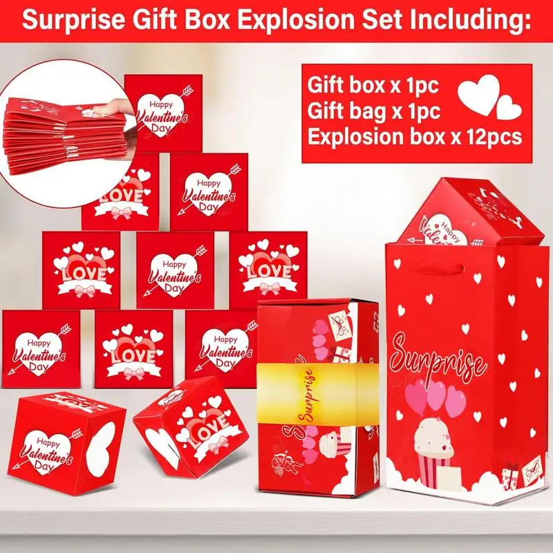 Valentines Cash Pop-out Box 10X Rode Enveloppen Valentines Pop-out Cash Box Love Celebration Herbruikbare Paar Aandenken Romantische Doos