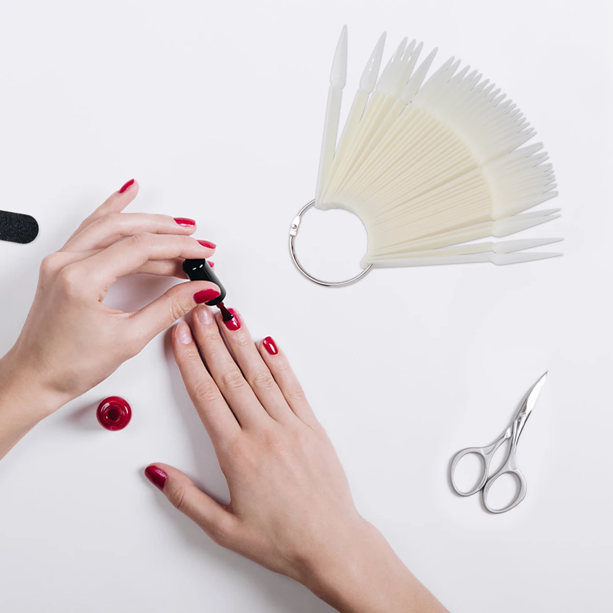 

Polish Nail Pointed Color Card False Nails Tips Display Board Cards for Palette