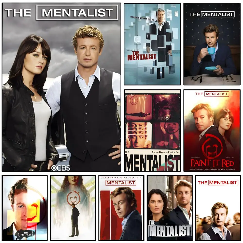 Affiche autocollante en papier imperméable, décoration murale pour café, TV The M-Mentalist