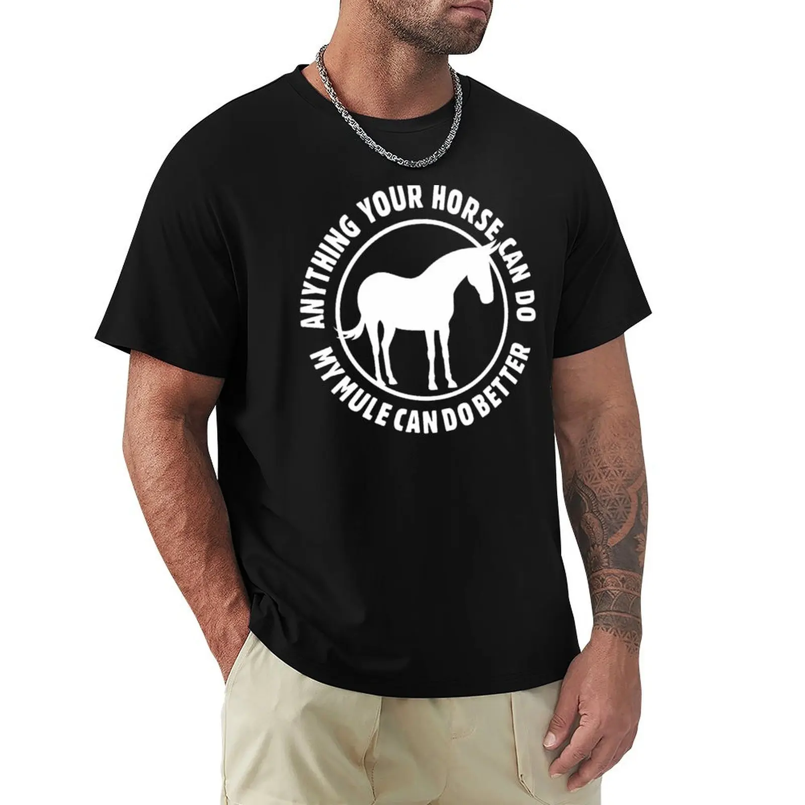 

Anything Your Horse Can Do, My Mule Can Do Better Nicker Stickers on Redbubble T-Shirt for a boy luxury t-shirt tshirts for men