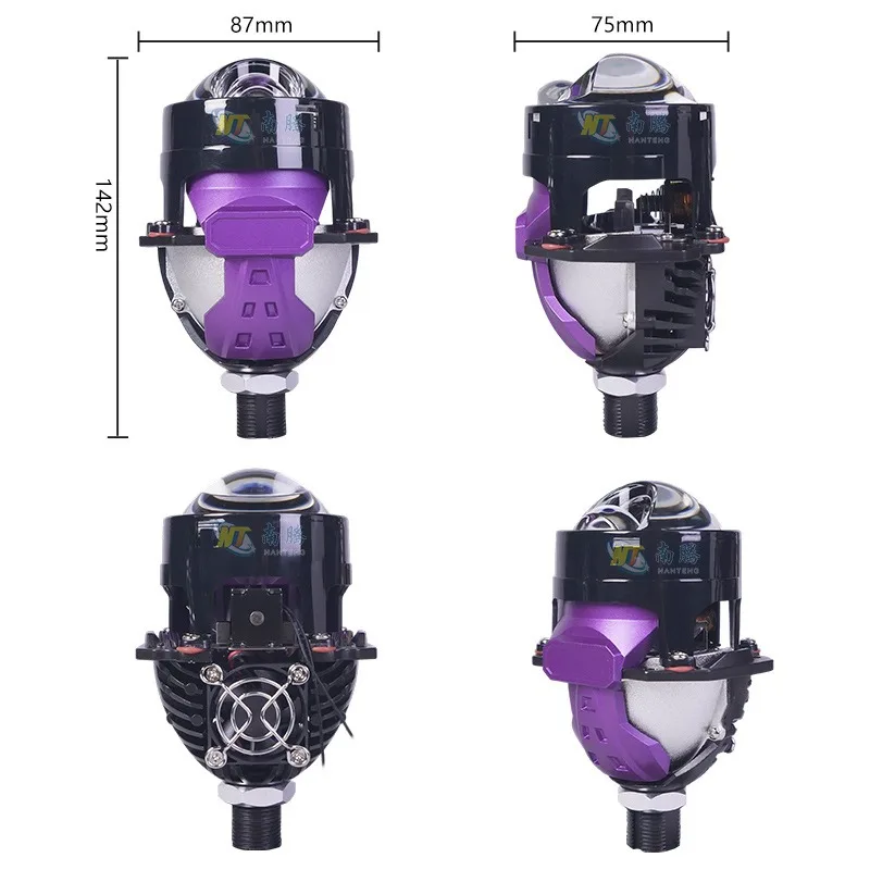 

12V 50W 6500K 2.5 Inch Bi LED Projector Lens Hi Lo Beam Car Headlight Retrofit