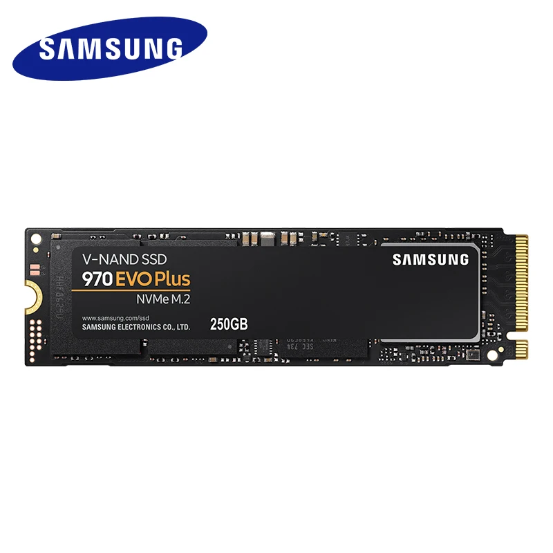 SAMSUNG-Unidade de estado sólido interna, SSD M.2, 2T, 1TB, 500GB, 250GB, 970 EVO Plus, NVMe, 2280, TLC, PCIe, Gen 3.0x4,NVMe 1,3, 100%