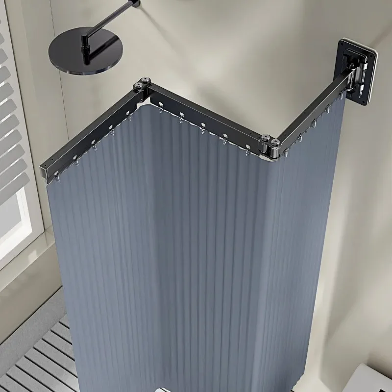 Invisible folding shower curtain, thickened tarp for bathroom bathing