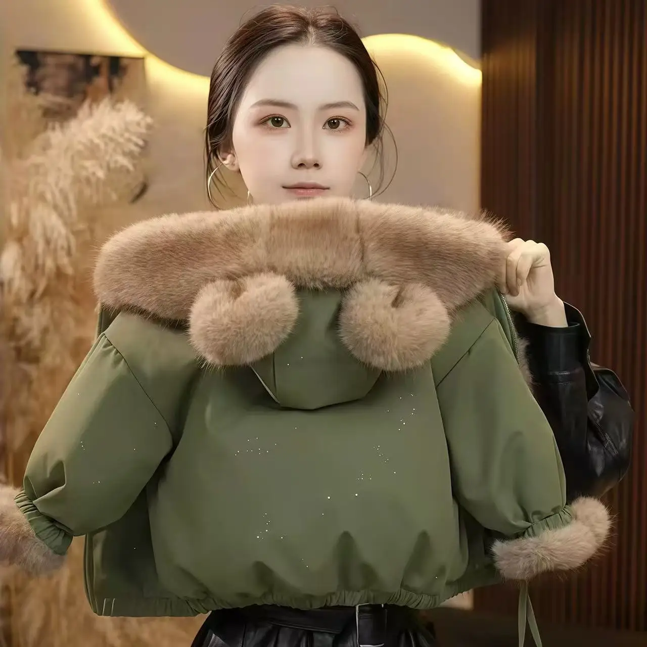 Girls Fleece Jacket 2026 New Winter Warm Suitable Baby Thick Early Winter Girls Super Nice Fur Hooded Clothing