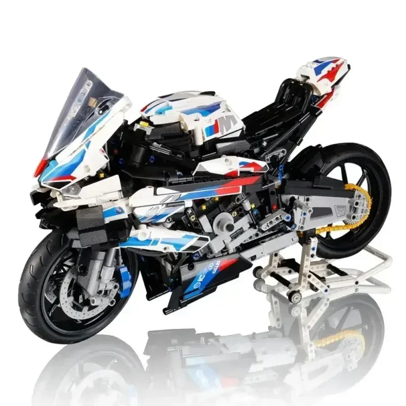 1920pcs การวิเคราะห์รถจักรยานยนต์ moc M1000RR รุ่นรถแข่งรถ 42130 Building Block มอเตอร์ไซด์อิฐของเล่นสําหรับแฟนของขวัญ