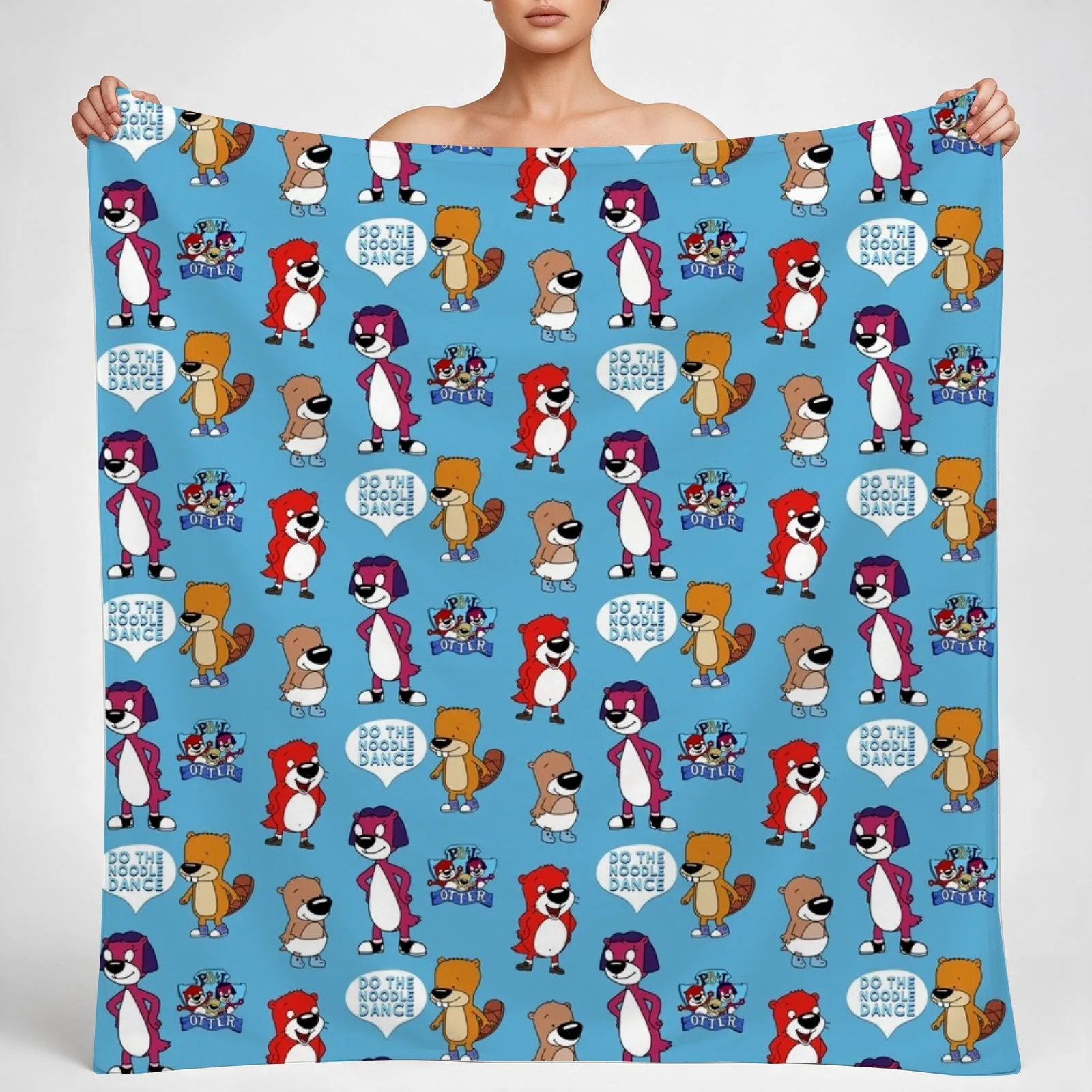 Jelly, Peanut, Butter, Munchy Otter Art Combo Pack Throw Blanket couch cozy soft plush fuzzy picnic outdoor blanket