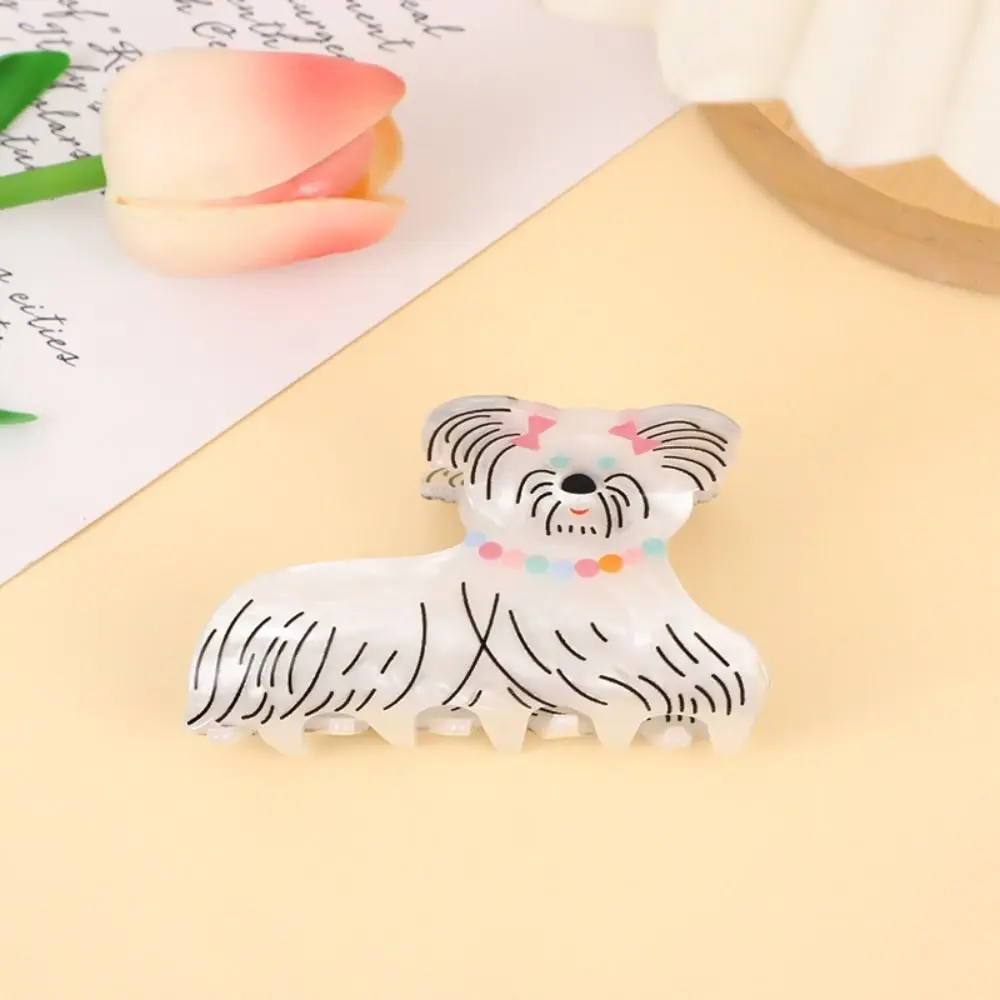 Creative Acrylic Dog Hair Claw Bow Grab Clip Flower Hair Clip Puppy Sunglasses Animal Shark Clip Streetwear