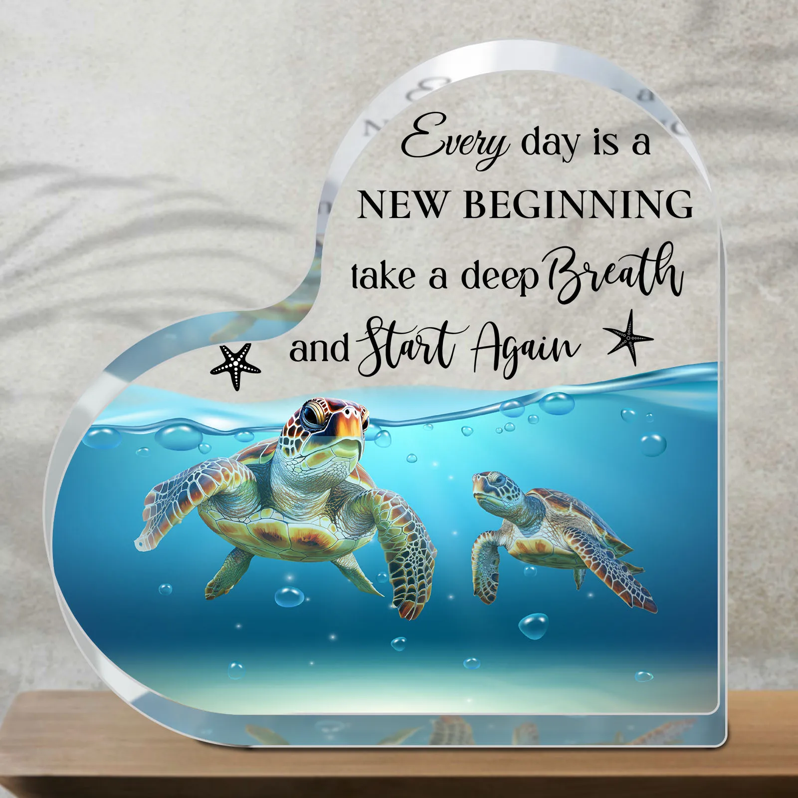 Vibrant Acrylic Sea Creatures Desktop Decoration - Unique Ocean-Themed Decor for Bedroom, Kitchen, Living Room, Office - Perfect