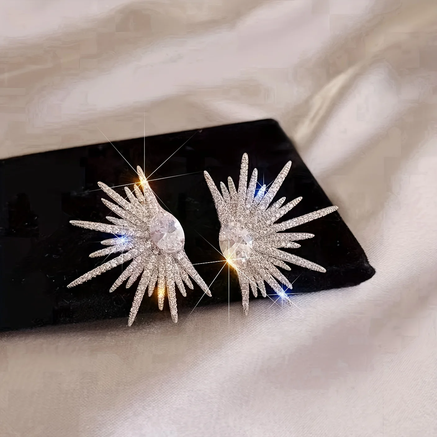 

Rhinestone Wing Stud Earrings for Women Party Vacation Jewelry Gift