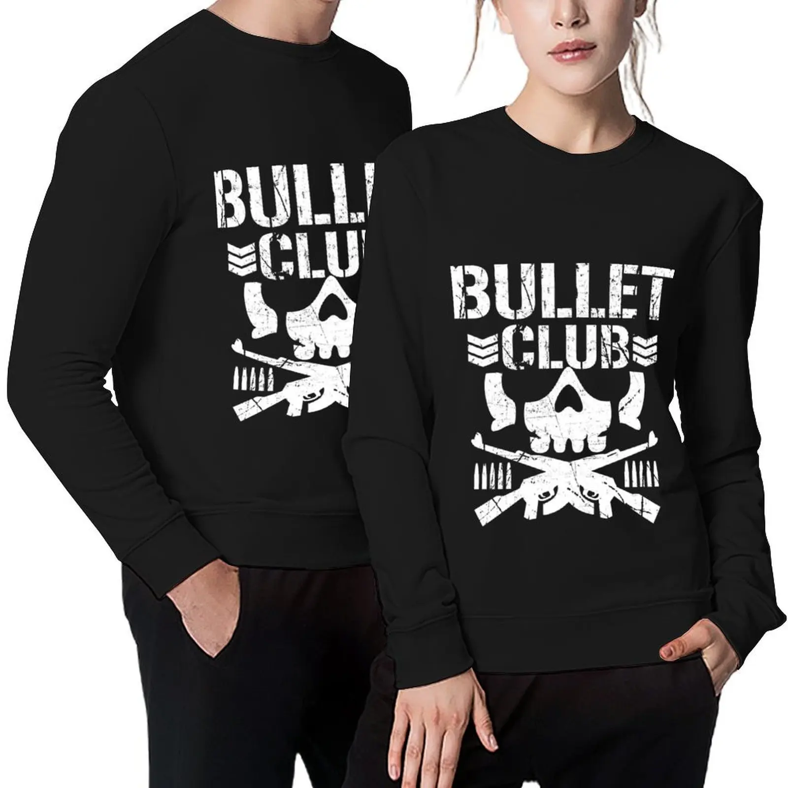 

Bullet Club Pullover graphic t shirts men tracksuits anime clothing men's coat aesthetic sweatshirts