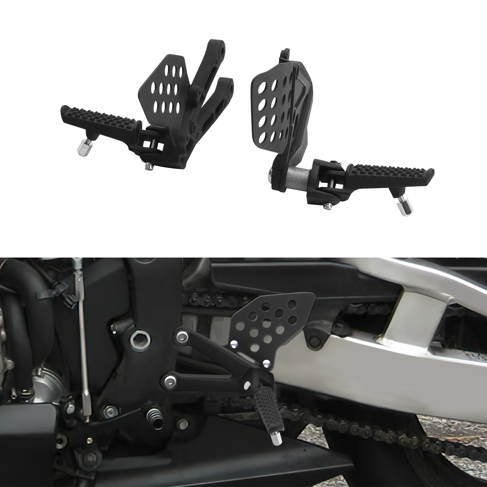 Sand black/Black/Silver Front Foot Peg Footrest Bracket For Honda CBR600RR CBR 600RR 2003-2006 2005 2004 Motorcycle Accessories