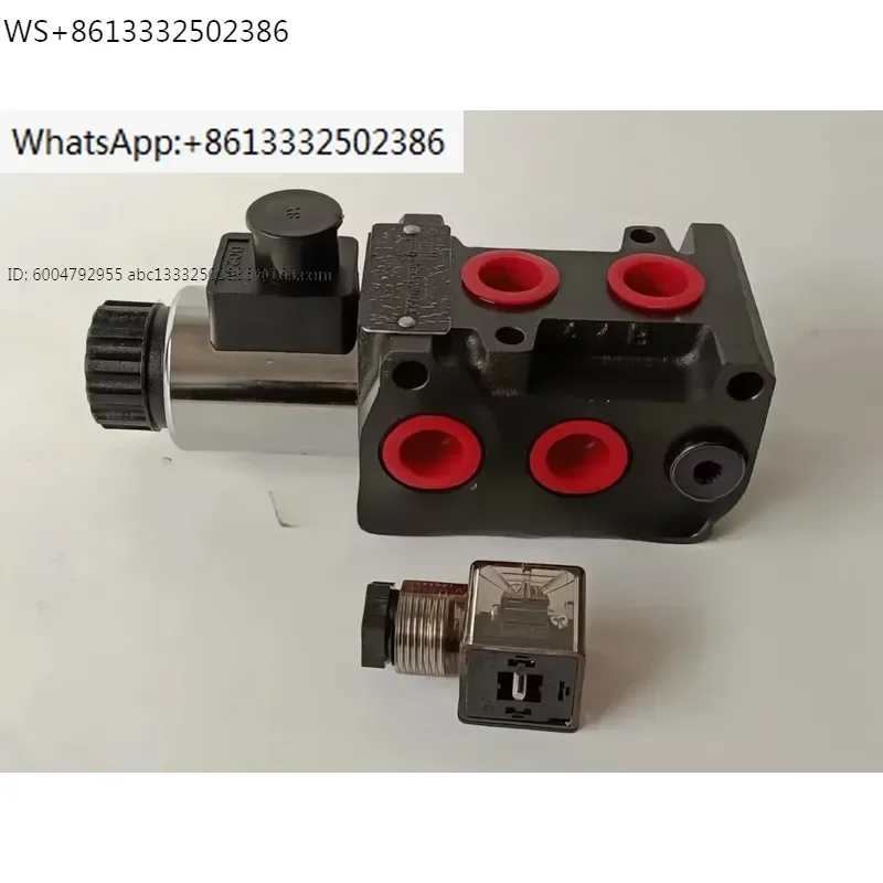 Two position six way hydraulic electromagnetic directional valve 2 inlet 4 outlet 6 oil port thread 4 minutes 25MPa 50L