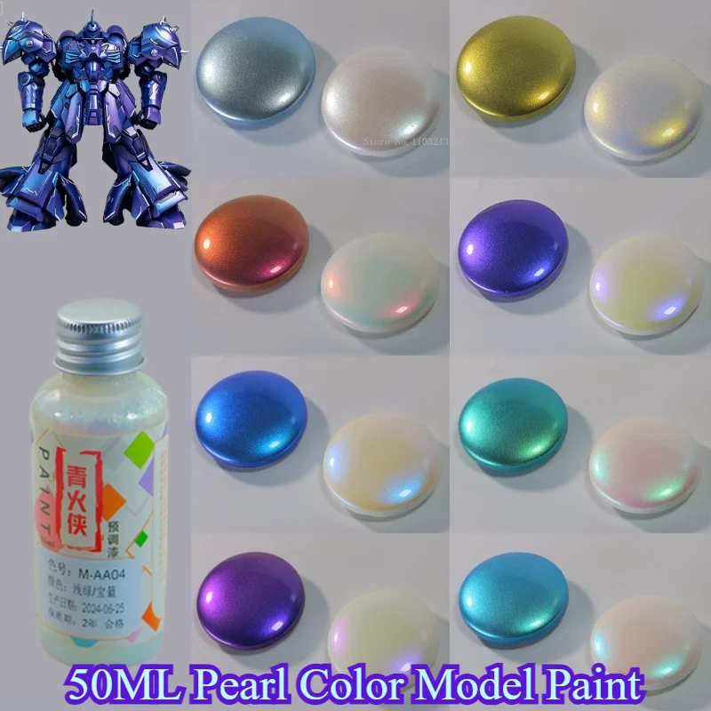 50ML Pearl Color Model Paint Handmade DIY Make Character Miniature Statue Mechanical Armor Model Coloring Doodle Model Paint