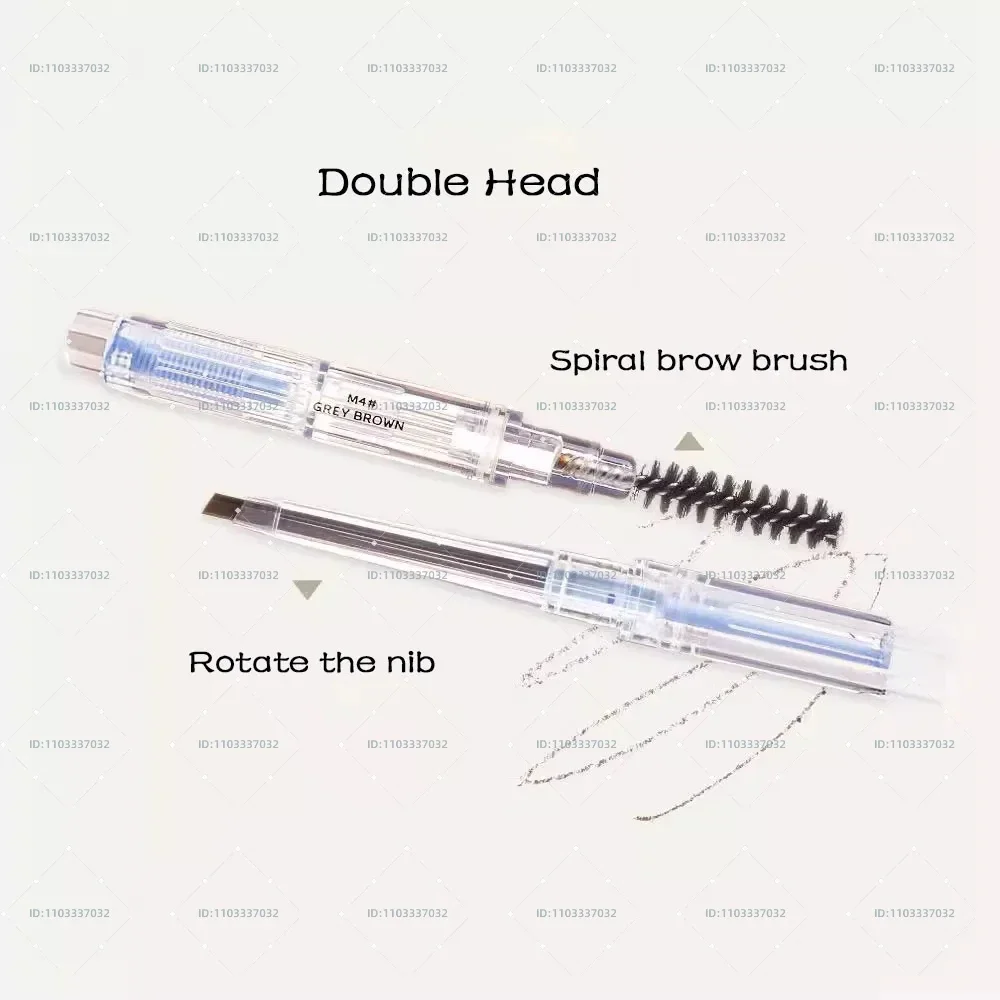 Flortte lápis de sobrancelha extra fino de ponta dupla, lápis de sobrancelha do instituto do humor, flor rosa, lápis de sobrancelha, cosméticos