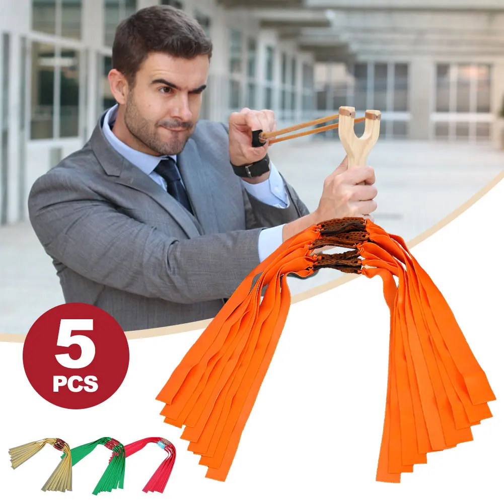 5 قطعة مقلاع الصيد قوية شريط مطاطي مسطح 0.5 مللي متر-0.75 مللي متر مرونة عالية في الهواء الطلق المنجنيق اطلاق النار اكسسوارات الصيد أداة