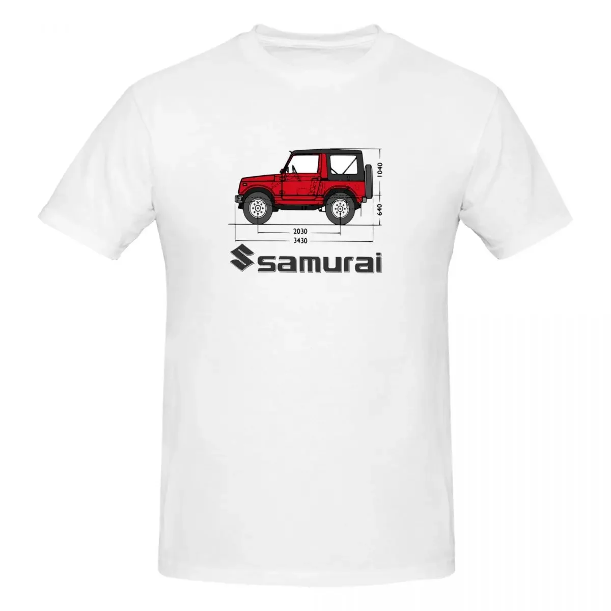 Suzuki Samurai SJ 410 100% Cotton T-shirt Male Oversized T Shirts Men O-Neck Short Sleeve S-6XL