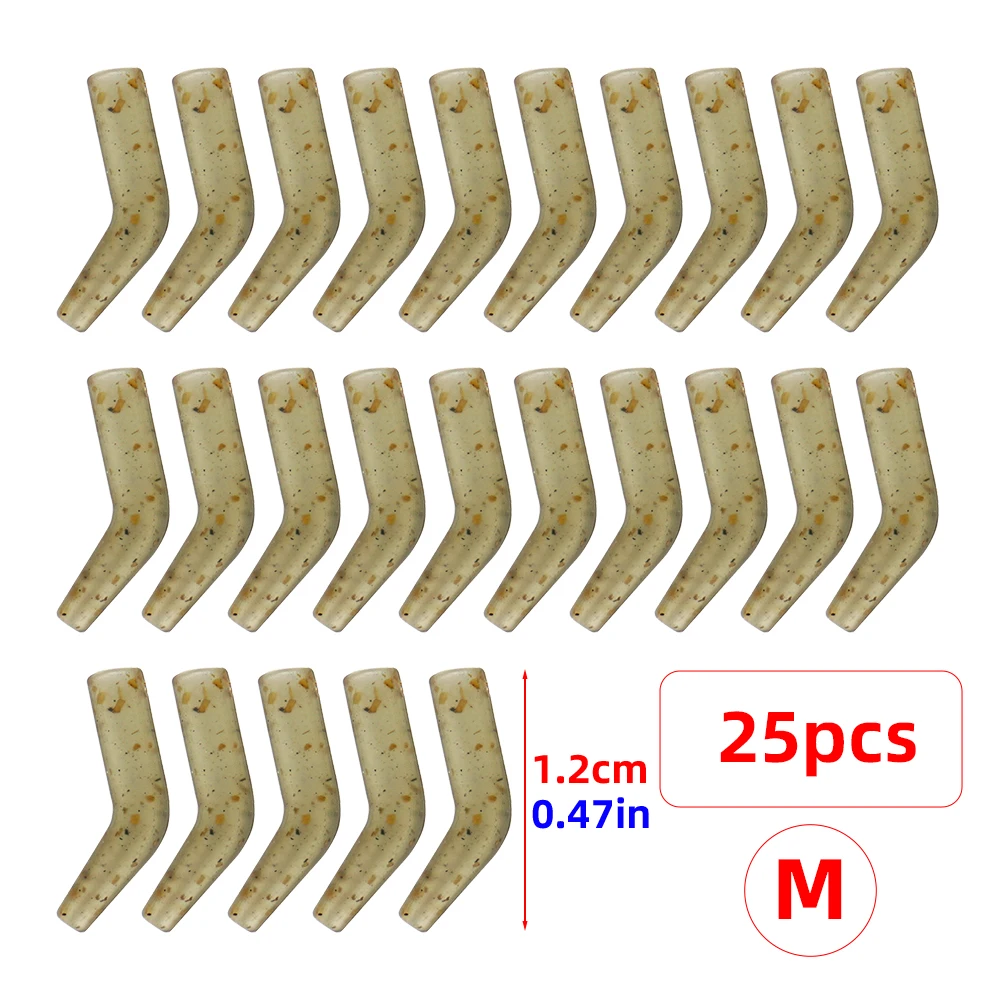 Hirisi 25 Stück Karpfen-Angelhaken Kickers D Rig Kicker Aligner Haken Ärmel Rigs Anti Tangle Sleeves Hook Aligner AH251