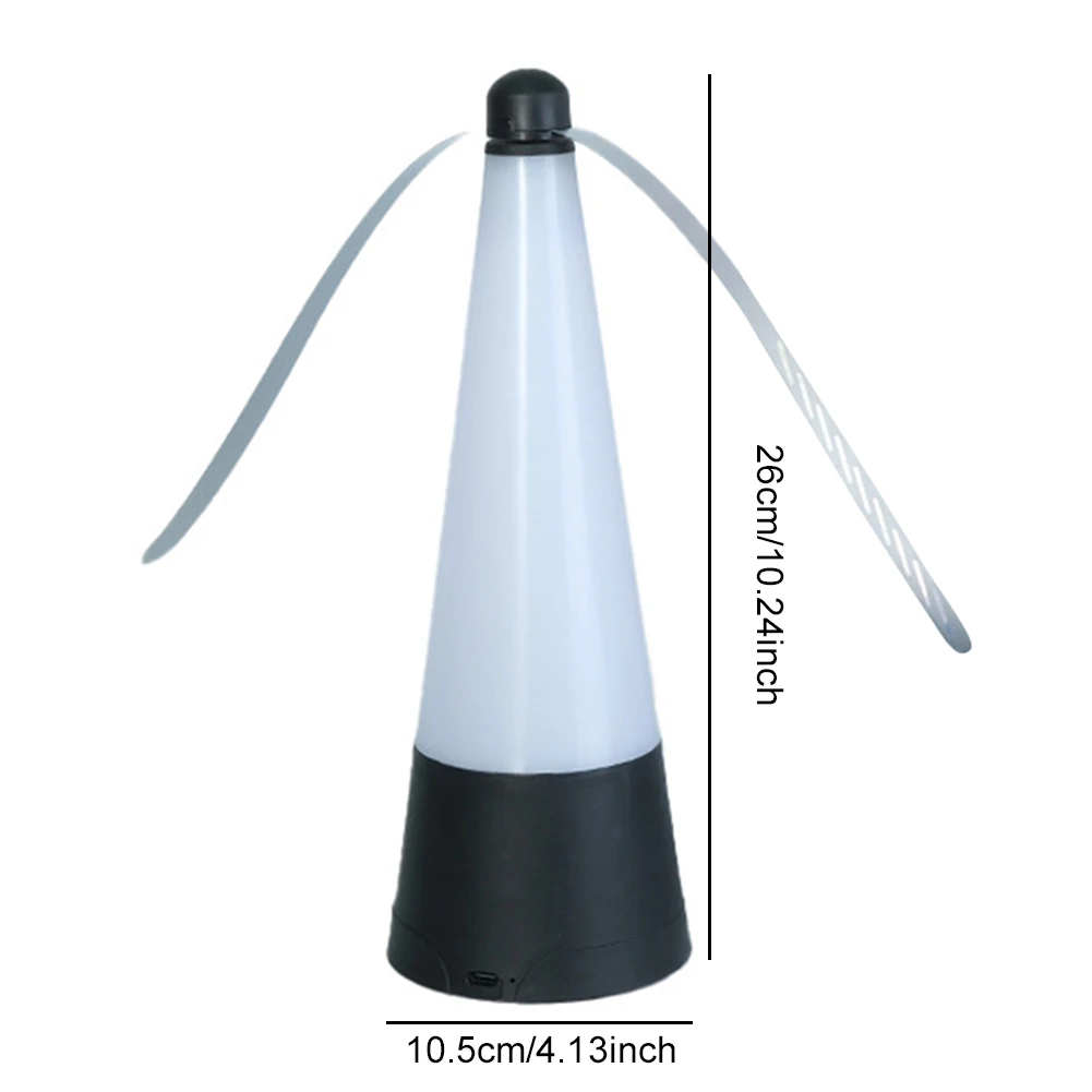 Fly Repellent Fan with LED Light USB Rechargeable Portable Mosquito Repellent Fan Electric Fly Repeller for BBQ Picnic Parties