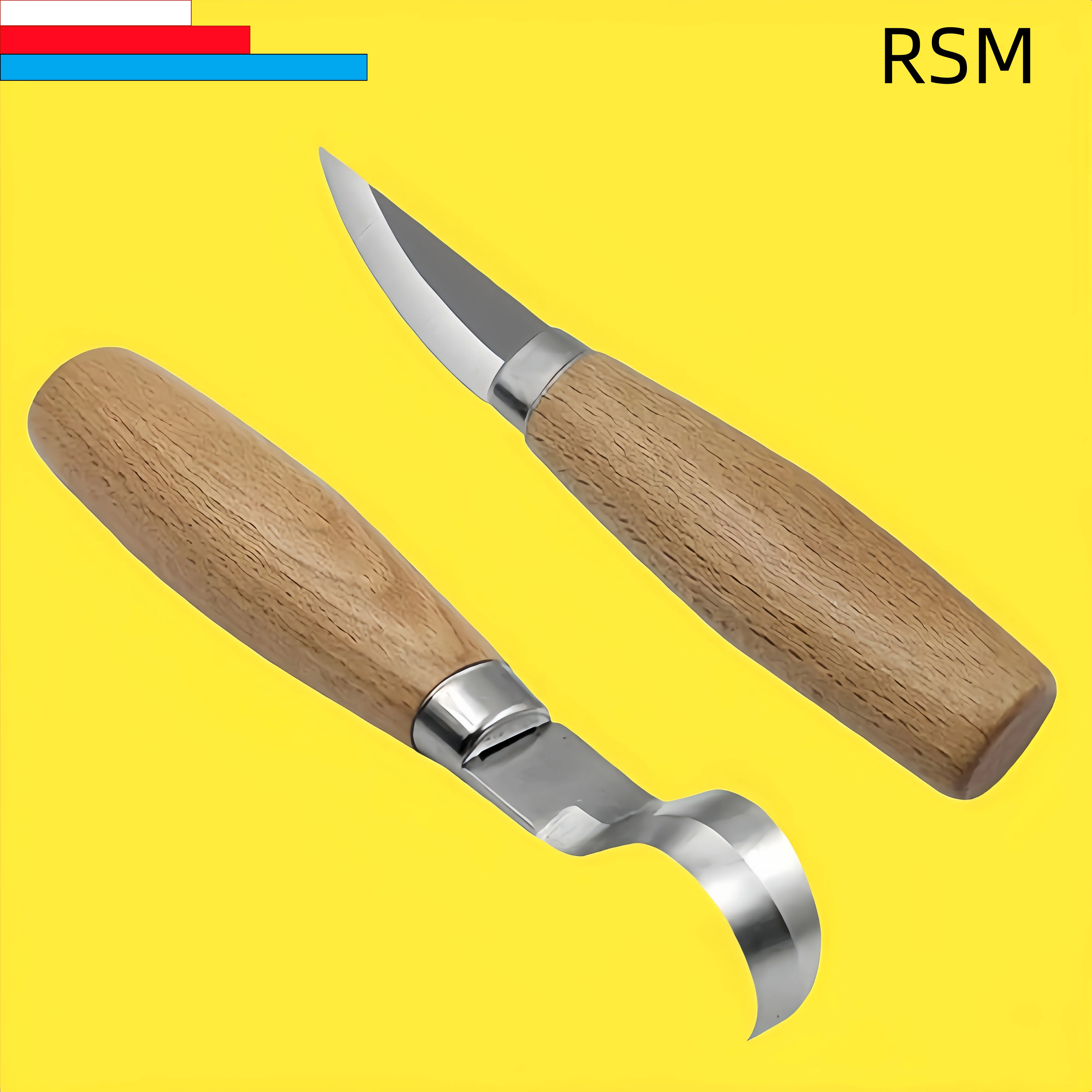 Couteau de travail ergonomique en bois, outils de travail de calcul, durable, tordu, sculptural, professionnel, pour débutants