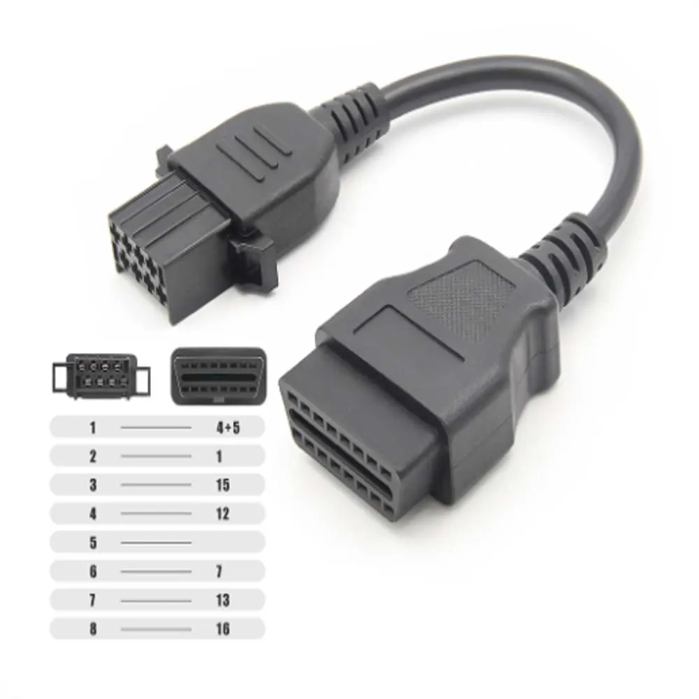 OBD2 8 Pin CABLE For Volvo Truck Heavy Duty Diagosis Connector 8pin Diagnostic Cables And Connectors OBD Cable Adapter